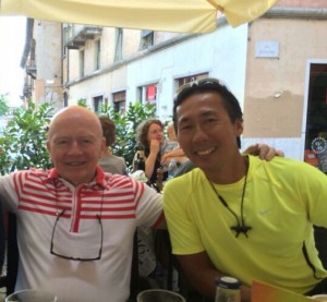 Mark Mobius (left) with Dennis Lim (right)